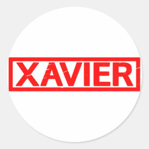 Xavier Briefmarke Runder Aufkleber