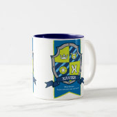 Xavier Buchstabe X Wappen blau grün bedeutet Zweifarbige Tasse (VorderseiteRechts)