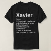 XAVIER Definition Personalisiert Name Funny Birthd T-Shirt (Design vorne)