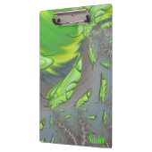 XAVIER ~ Silver Grau und Green Design Klemmbrett (Links)