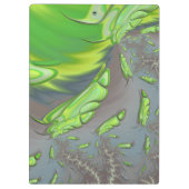 XAVIER ~ Silver Grau und Green Design Klemmbrett (Rückseite)