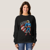 Xavier USA Eagle Patriotic Superhero für Boys Name Sweatshirt (Vorne ganz)
