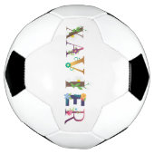 XAVIER Vorname Elegant bestickt Fußball (Gedreht)