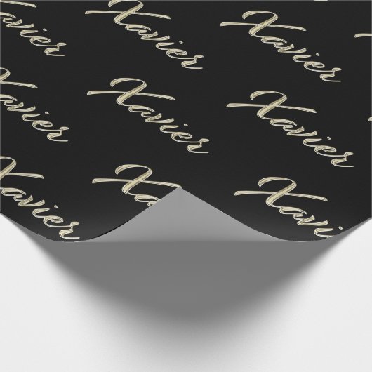 Xavier Vorname Name edles Geschenkpapier Papier (Ecke)