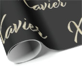Xavier Vorname Name edles Geschenkpapier Papier (Rolleneckpunkt)