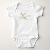 Xaviera Name bedeutet X-Monogramm-Girl-Trompe Baby Strampler (Vorderseite)