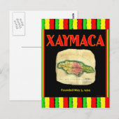 Xaymaca, gegründet 3. Mai 1494 - Jamaica Map Postkarte (Vorne/Hinten)