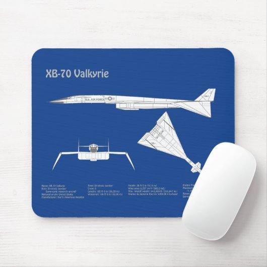 XB-70 Valkyrie - Flugzeugkonzepte ABD Mousepad (Mit Mouse)