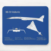 XB-70 Valkyrie - Flugzeugkonzepte ABD Mousepad (Vorne)