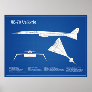 XB-70 Valkyrie - Flugzeugkonzepte ABD Poster