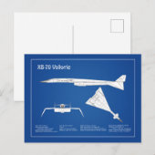 XB-70 Valkyrie - Flugzeugkonzepte ABD Postkarte (Vorne/Hinten)