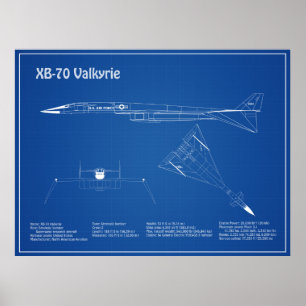 XB-70 Valkyrie - Flugzeugkonzepte AD Poster