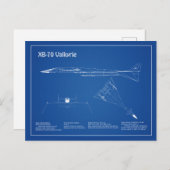 XB-70 Valkyrie - Flugzeugkonzepte AD Postkarte (Vorne/Hinten)
