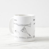 XB-70 Valkyrie - Flugzeugkonzepte BD Kaffeetasse (Vorderseite Links)
