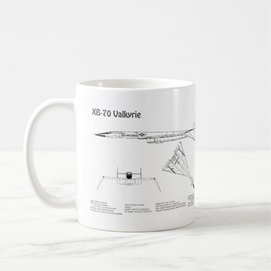XB-70 Valkyrie - Flugzeugkonzepte BD Kaffeetasse (Links)