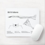 XB-70 Valkyrie - Flugzeugkonzepte BD Mousepad (Mit Mouse)