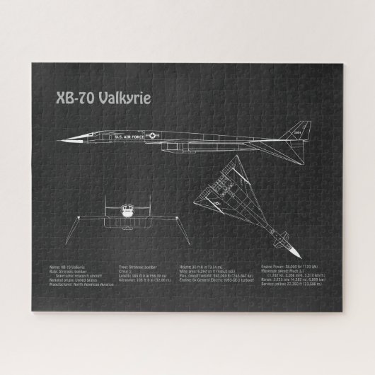 XB-70 Valkyrie - Flugzeugkonzepte PD Puzzle (Horizontal)