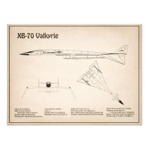 XB-70 Valkyrie - Flugzeugkonzepte SD Fotodruck