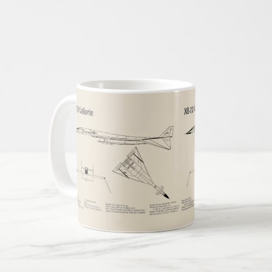 XB-70 Valkyrie - Flugzeugkonzepte SD Kaffeetasse (Vorderseite Links)