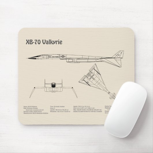 XB-70 Valkyrie - Flugzeugkonzepte SD Mousepad (Mit Mouse)
