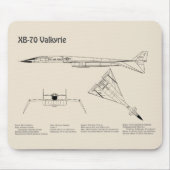 XB-70 Valkyrie - Flugzeugkonzepte SD Mousepad (Vorne)