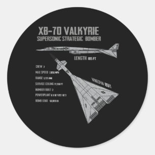 Xb-70 Valkyrie Runder Aufkleber
