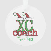 XC Cross Country Coach Weihnachtsfeiertag individu Ornament (Vorderseite)