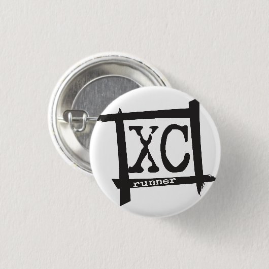 XC Cross Country Runner Button (Vorne & Hinten)