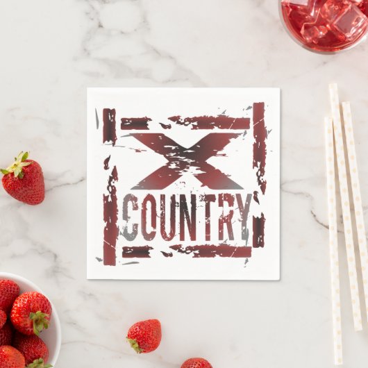 XC Cross Country Runner Paper Napkins Serviette (Beispiel)