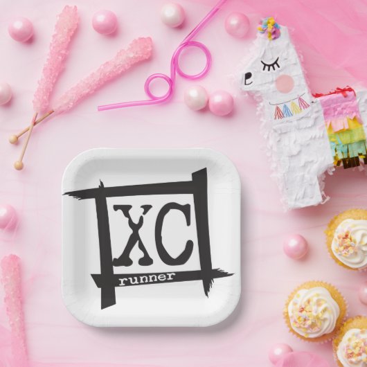 XC Cross Country Runner-Papierplatte Pappteller (Party)