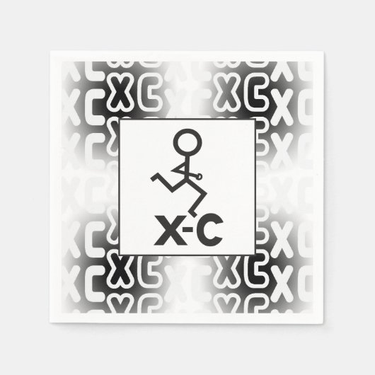 XC Cross Country Runner Thread Serviette (Vorderseite)