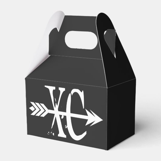 XC Cross Country Running Favor Box Geschenkschachtel (Vorderseite)