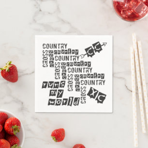 XC Cross Country Runs Paper Napkins Serviette