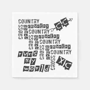 XC Cross Country Runs Paper Napkins Serviette