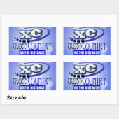 XC CROSS LAND GREIFEN ZUR FERNSEHUNG RECHTECKIGER AUFKLEBER (Blatt)