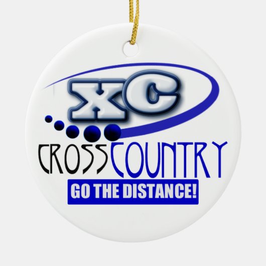 XC GEHEN DIE ABSTANDS-CROSS KERAMIKORNAMENT (Vorne)