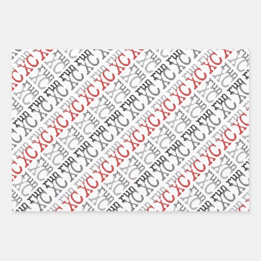 XC-Lauf über Land laufen Geschenkpapier Set (Vorderseite)
