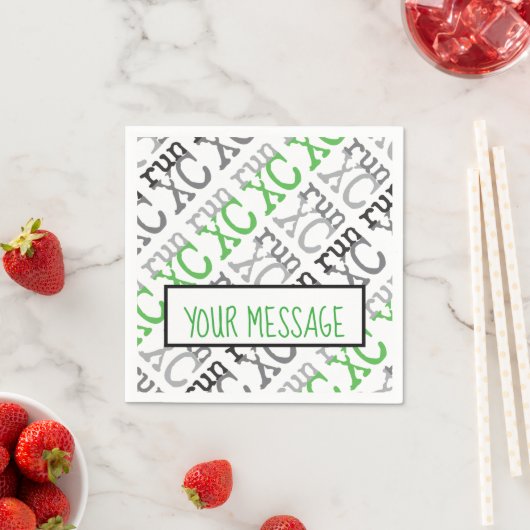 XC Run - Cross Country Running Paper Napkins Serviette (Beispiel)