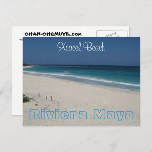 Xcacel Beach Postkarte (Vorne/Hinten)