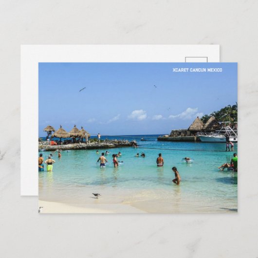 Xcaret Cancun Mexiko Feiertagspostkarte (Vorne/Hinten)