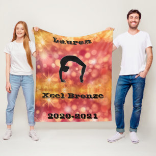 Xcel Bronze Girls Gymnastik Custom Blanket Fleecedecke