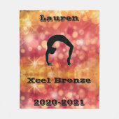 Xcel Bronze Girls Gymnastik Custom Blanket Fleecedecke (Vorderseite)