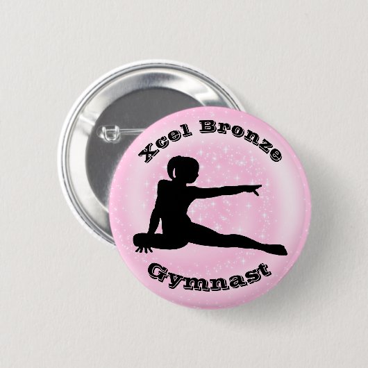 Xcel Bronze Gymnast - Gymnastikschaltfläche für Mä Button (Vorne & Hinten)