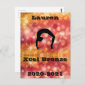 Xcel Bronze Gymnastik Postkarte (Vorne/Hinten)