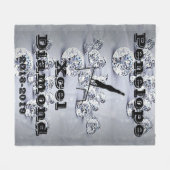 Xcel Diamond Girls Gymnastik Personalisiert Blanke Fleecedecke (Vorderseite (Horizontal))