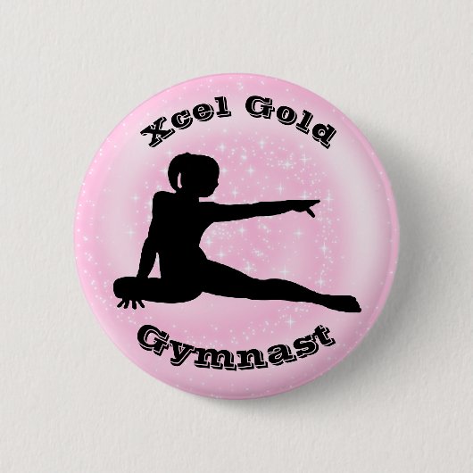 Xcel Gold Gymnast - Gymnastikschaltfläche für Mädc Button (Vorderseite)