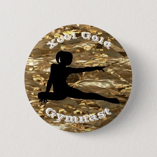 Xcel Gold Gymnast - Gymnastikschaltfläche für Mädc Button (Vorderseite)