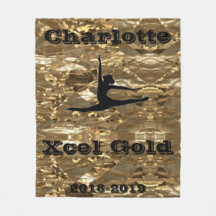 Xcel Gold Gymnastik Personalisiert Fleece Blanket