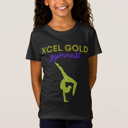 Xcel Gold Gymnastik T - Shirt (Vorderseite)
