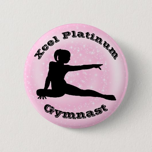 Xcel Platinum Gymnast - Gymnastikschaltfläche für Button (Vorderseite)